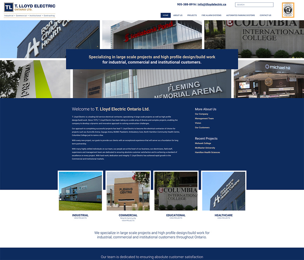 T. Lloyd Electric Website Development